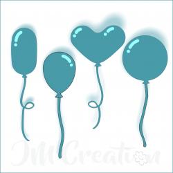 Stanzschablone - Luftballons groß